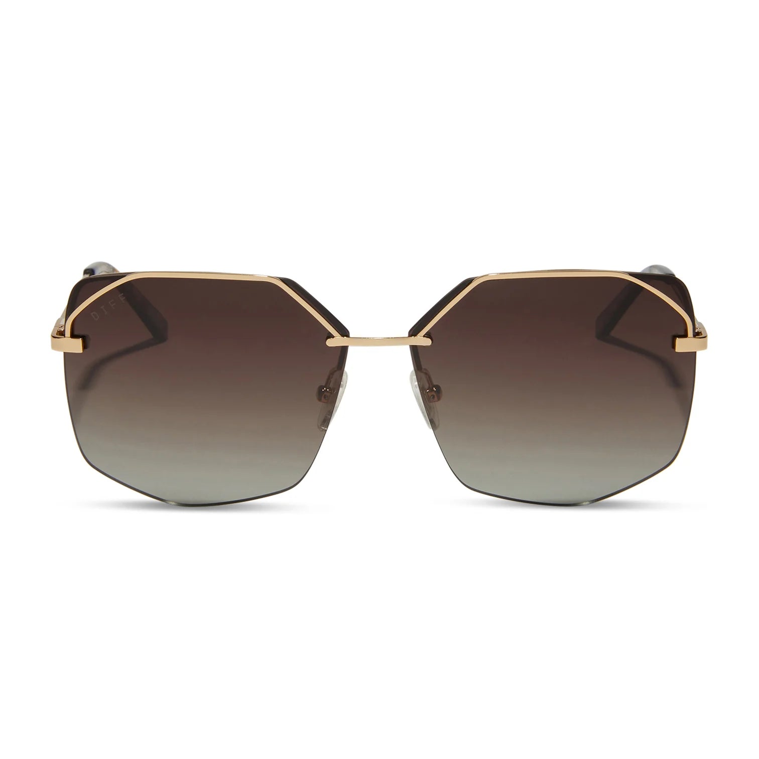 DIFF Eyeware - Bree Gold Brown Gradient Polarized Sunglasses  display picture 1