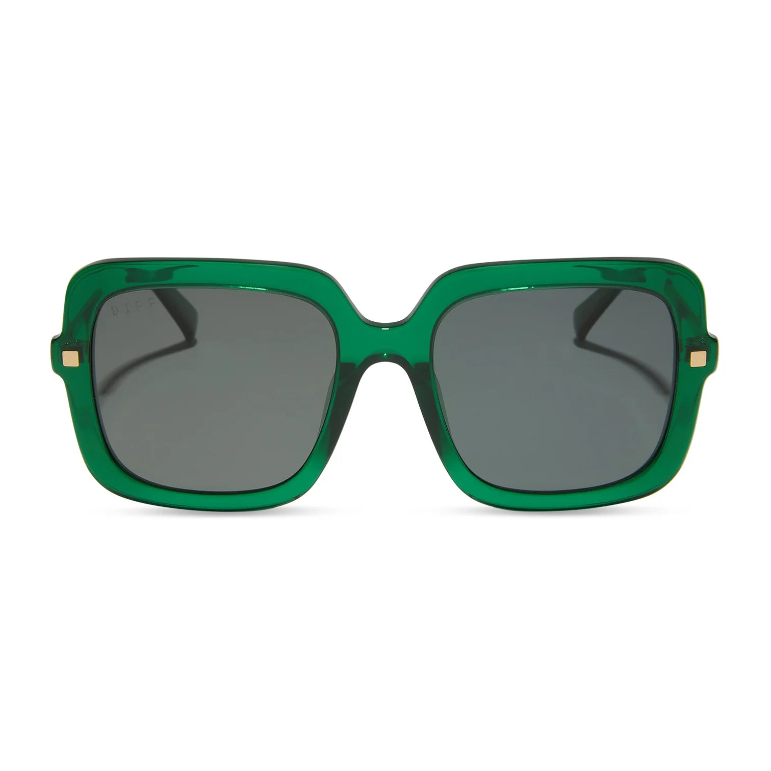 Diff Green Sunglasses DIFF Eyewear - Becky II - Sage Crystal G15 Gradient  main image 4