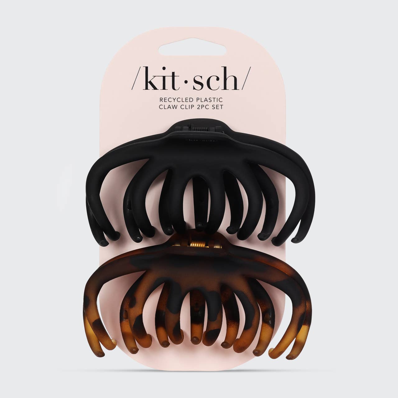 Kitsch Flat Lay Black & Tort Claw Clip 2pc