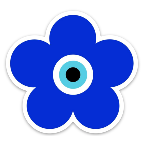 Evil Eye Flower Sticker