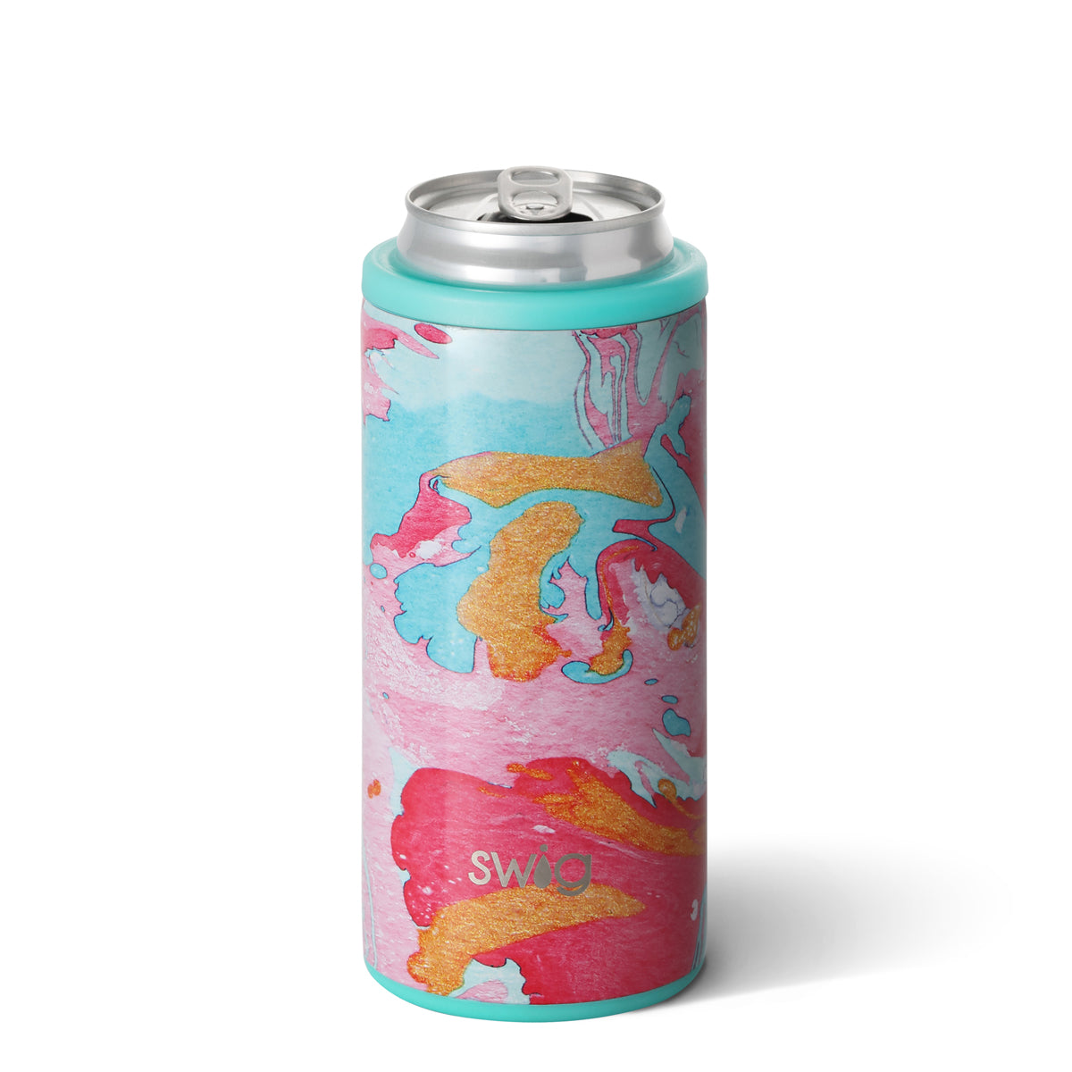 Stainless steel skinny can koozie white claw