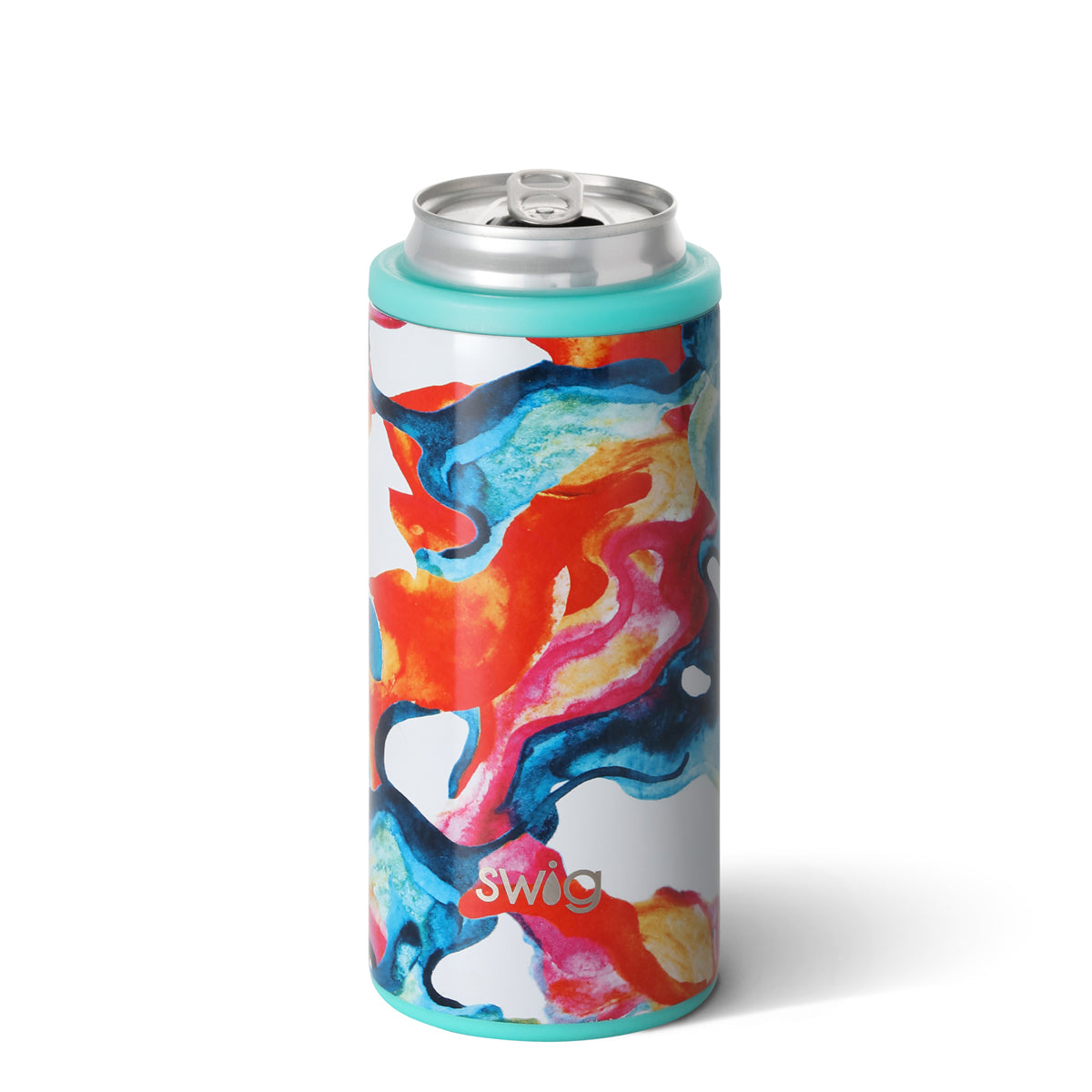 Swig 12 oz Skinny Can Cooler Swirled Peace