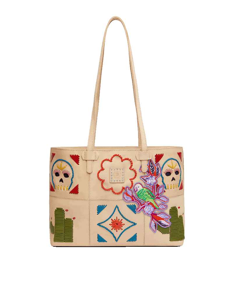 Consuela skull online tote