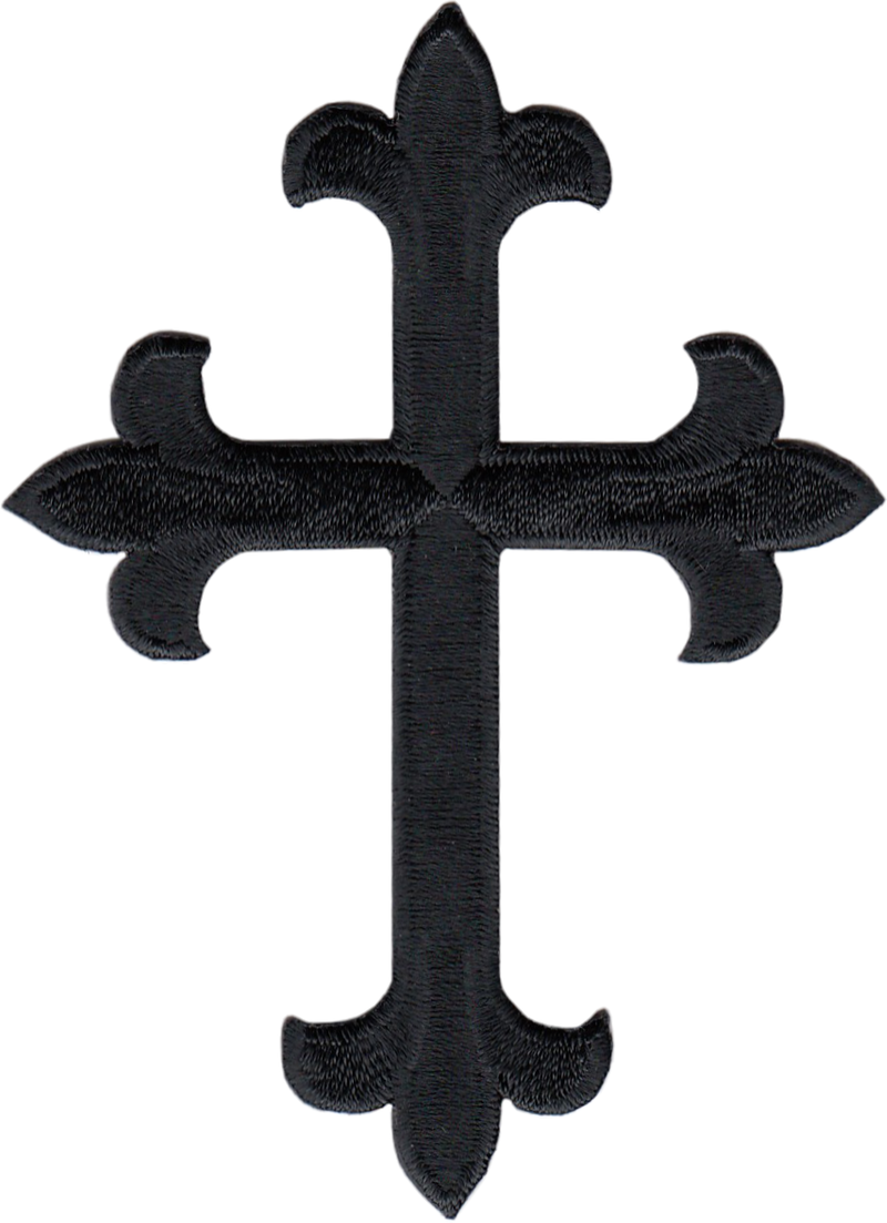 Patch - Cross - Ornate - Three Color Options: Silver