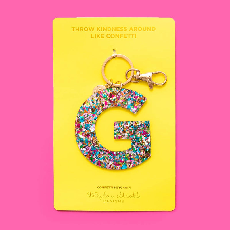 Keychains - Letters A-Z - Colorful Confetti - Each: I