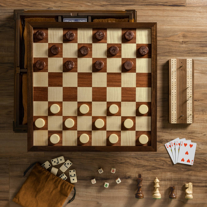 Chess 7-in-1 Heirloom Edition includes cards, dice & more