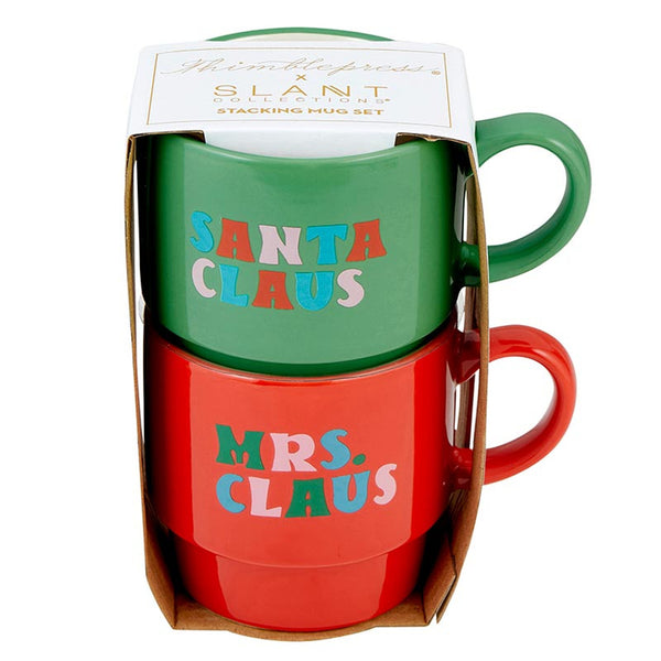 STACKING MUGS SET-MRS/SANTAS