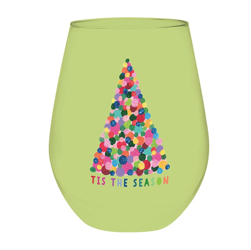 30OZ WINE GLASS - TIS THE SEASON