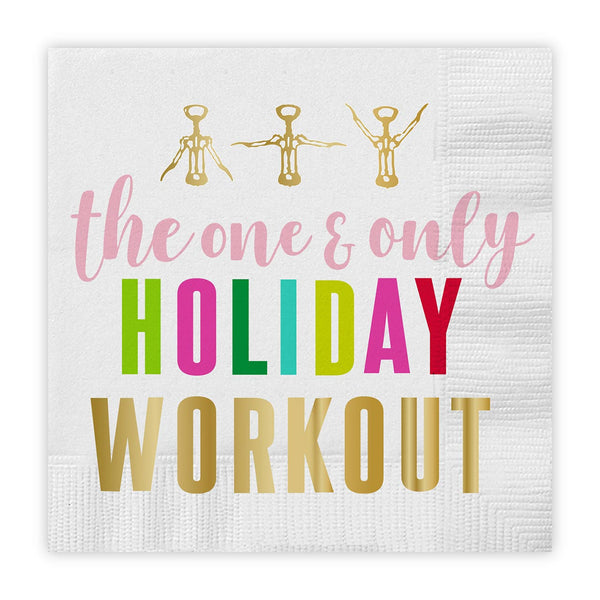 5IN BEVERAGE NAPKINS - HOLIDAY WORKOUT