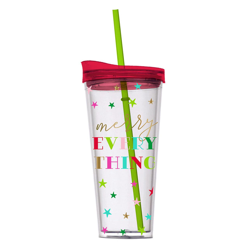 22OZ DOUBLE-WALL TRAVEL TUMBLER - MERRY EVERYTHING