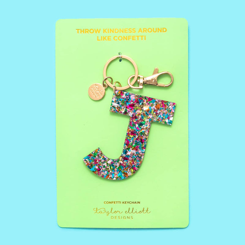 Keychains - Letters A-Z - Colorful Confetti - Each: I