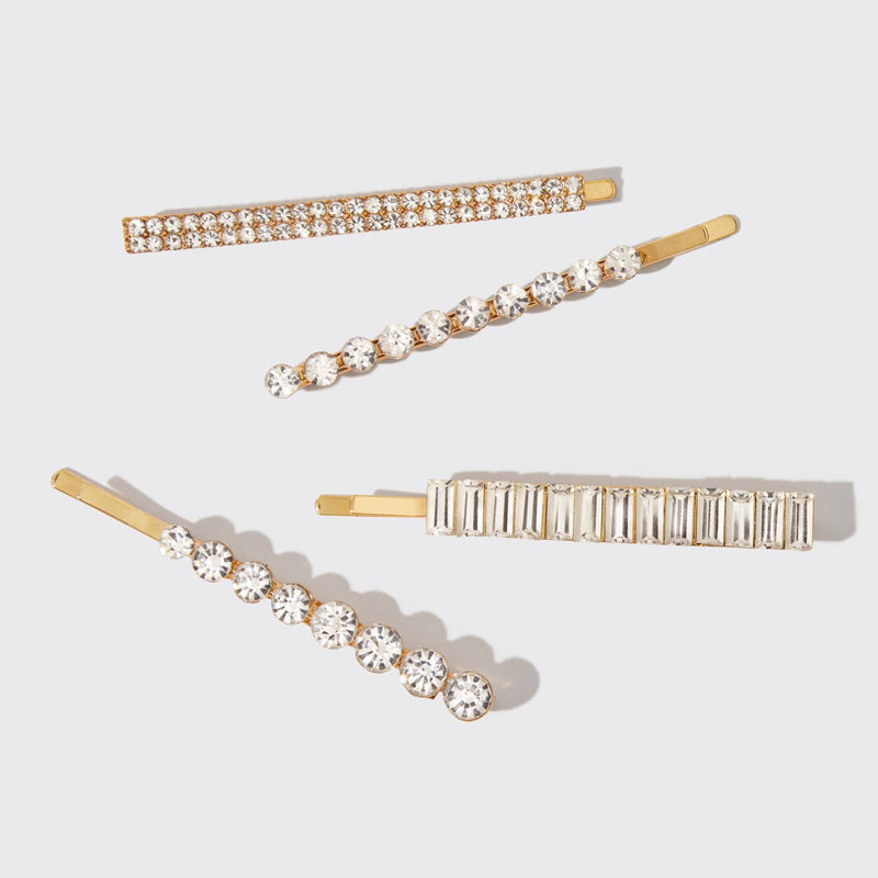 All Dressed up Rhinestone Bobby Pins 4pc Set