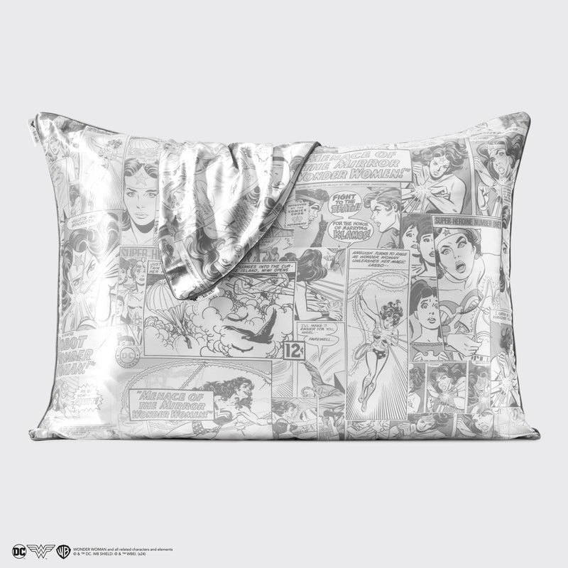 Wonder Woman x kitsch Satin Pillowcase- Comic Print