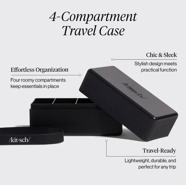 4-Compartment Travel Case - Black