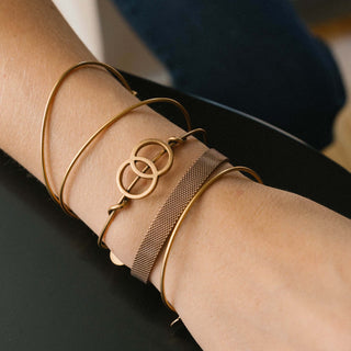 Vesica Piscis Symbol Wrap Expandable Bangle