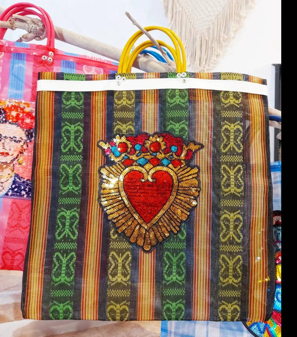 Mesh large bags - Heart