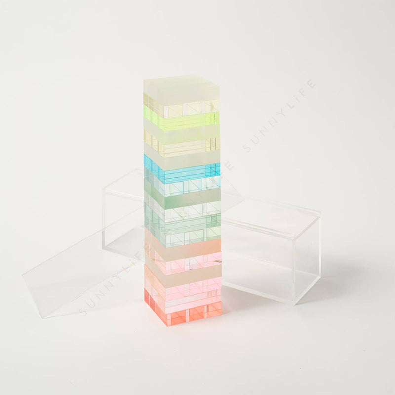 Ombre Lucite Jumbling Tower Sherbert