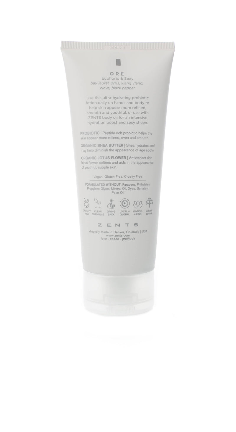 Ore, ZENTS Age Defying Probiotic Lotion, 6.4oz