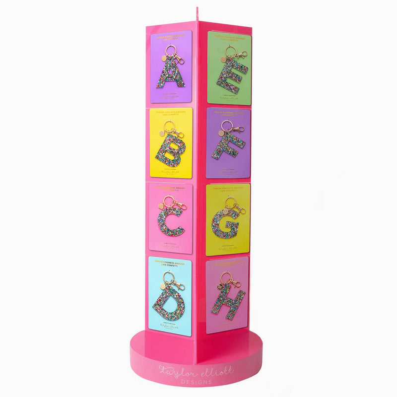 Keychains - Letters A-Z - Colorful Confetti - Each: Z