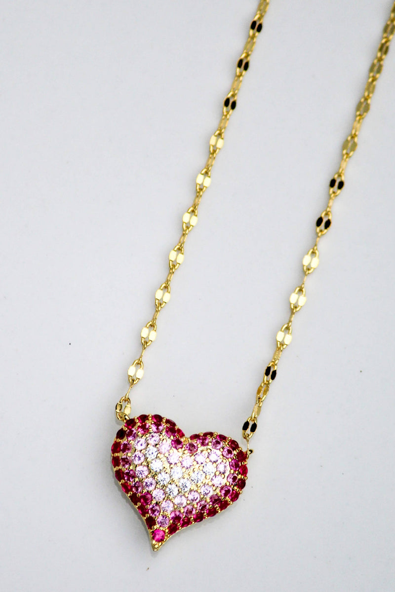 QUEEN OF HEARTS NECKLACE- PINK