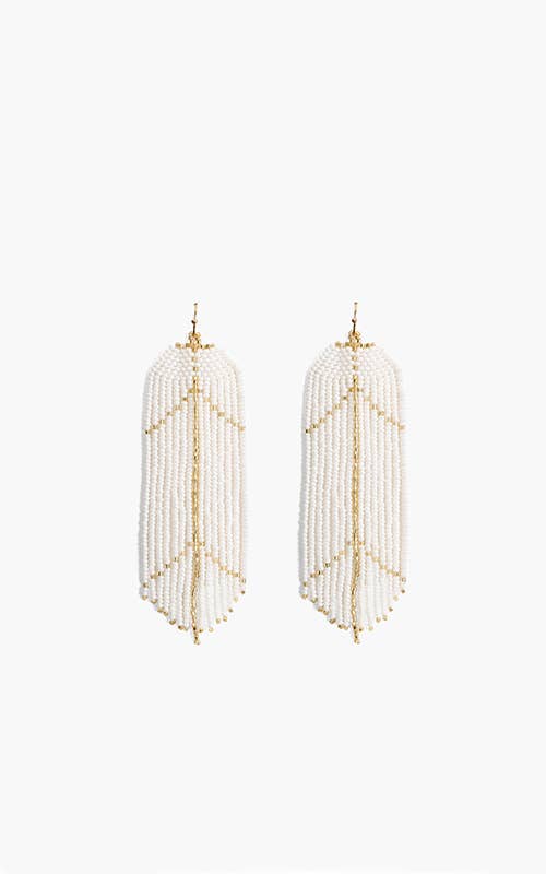 Feather White Light Earrings