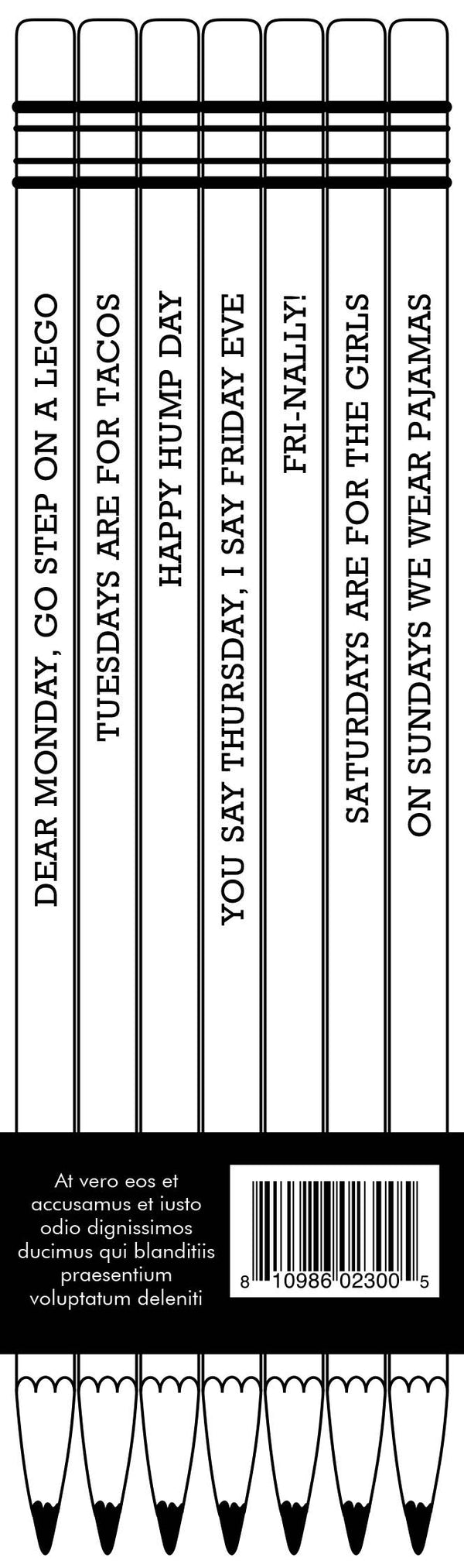 HELLO WEEK PENCIL SET