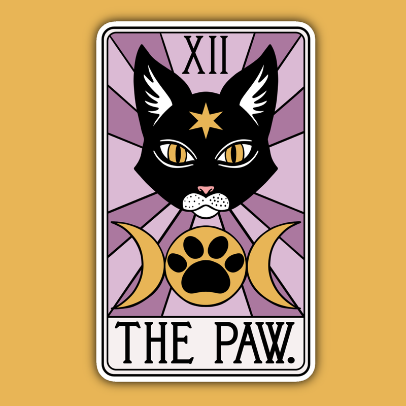 The Paw Cat Tarot Card Sticker