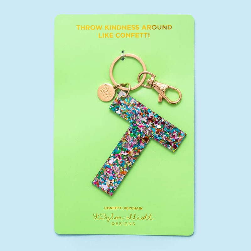 Keychains - Letters A-Z - Colorful Confetti - Each: I
