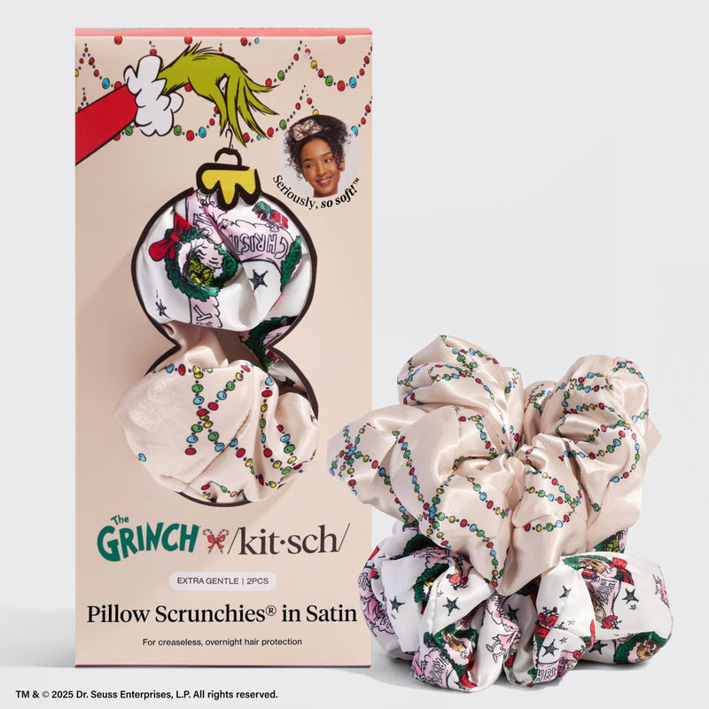 The Grinch x Kitsch Satin PillowScrunchies® in Cindy Lou Who