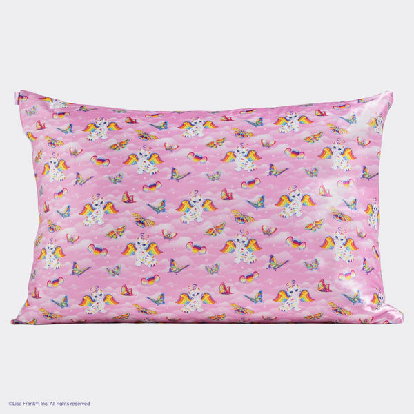 Lisa Frank x Kitsch Standard Satin Pillowcase - Angel Kitty™