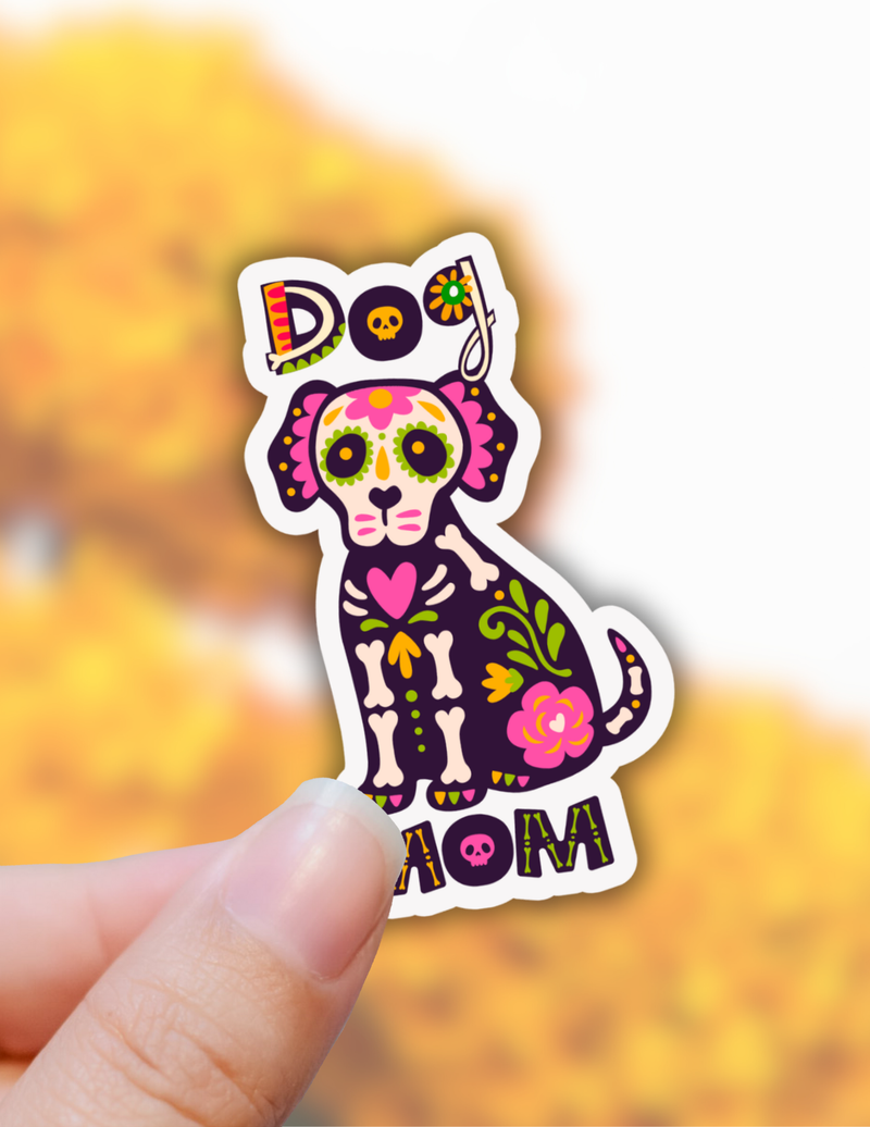 Dog mom sticker, dia de muertos,mexican decal,laptop