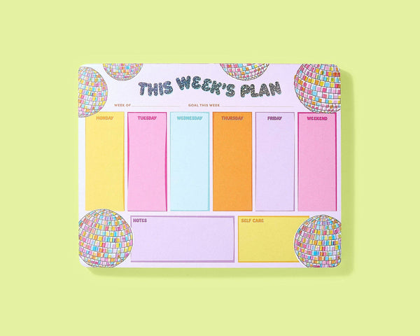 Weekly Planner - Disco Ball - Katie - 52 Sheets