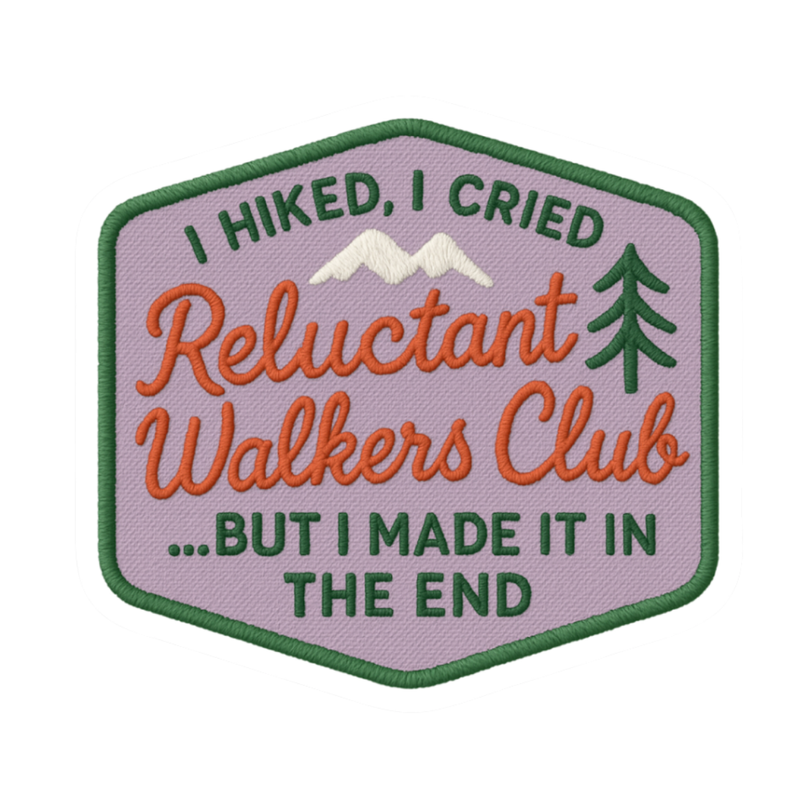 Reluctant Walker – Sass & Stroll Patch Style Sticker
