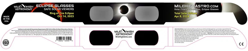 Solar Eclipse Glasses - Made in the USA