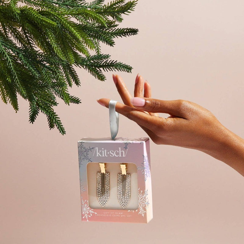 Gift of Glam Creaseless Clips 2pc Set - Rhinestone