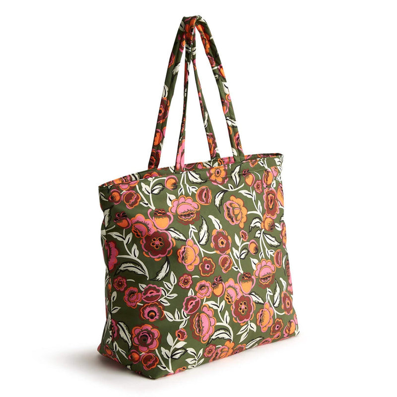 Original Tote : Bubbly Flowers Green