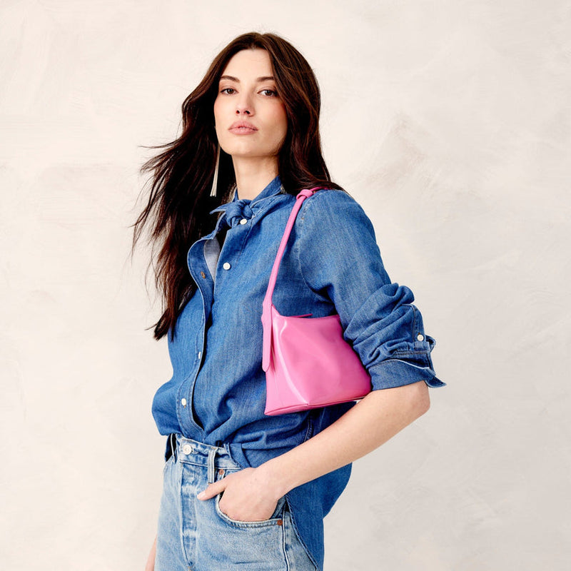 Roxbury Crescent Shoulder Bag : Ibis Rose