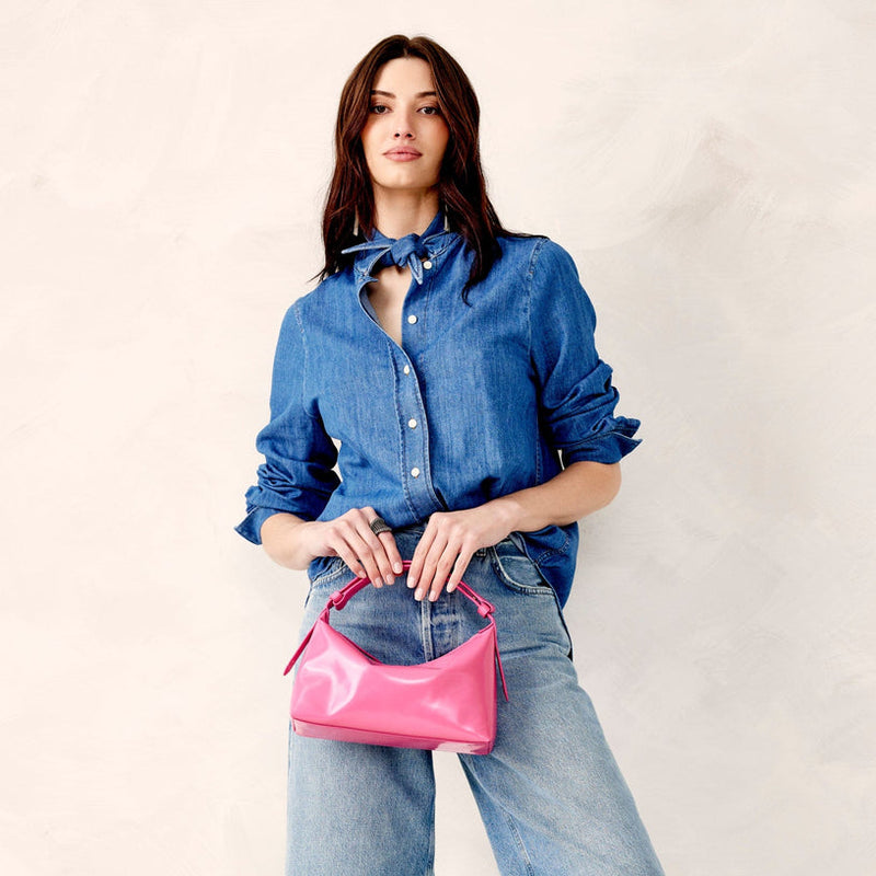 Roxbury Crescent Shoulder Bag : Ibis Rose