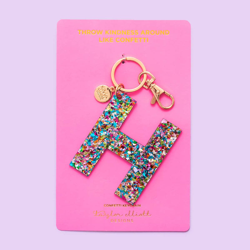 Keychains - Letters A-Z - Colorful Confetti - Each: I