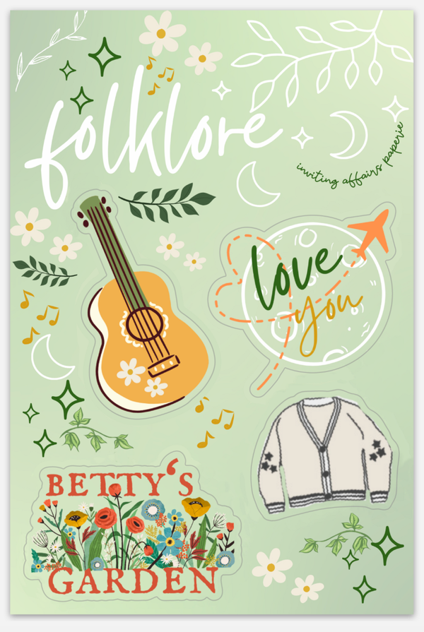 Folklore Sticker Sheet (Taylor Swift)