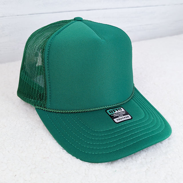 Kelly Green Foam Trucker Hat