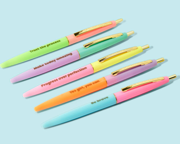 Pen Set - Motivational - Affirmations - 5 Piece Set