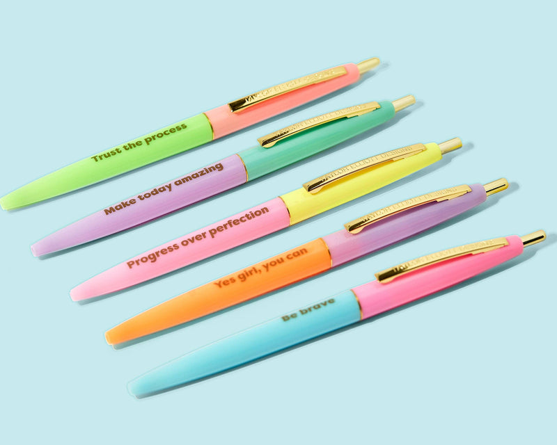 Pen Set - Motivational - Affirmations - 5 Piece Set