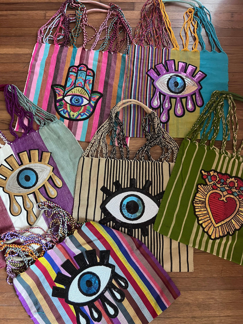 Hammock bag - One of a kind handmade bag with Patch