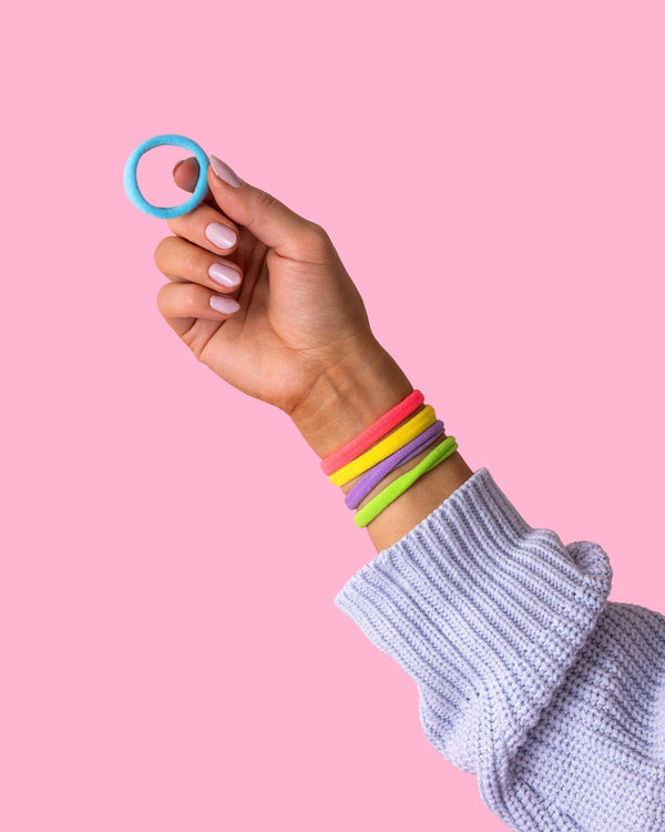 Mix & Match Colorful Hair Tie Assortment - Set of 20