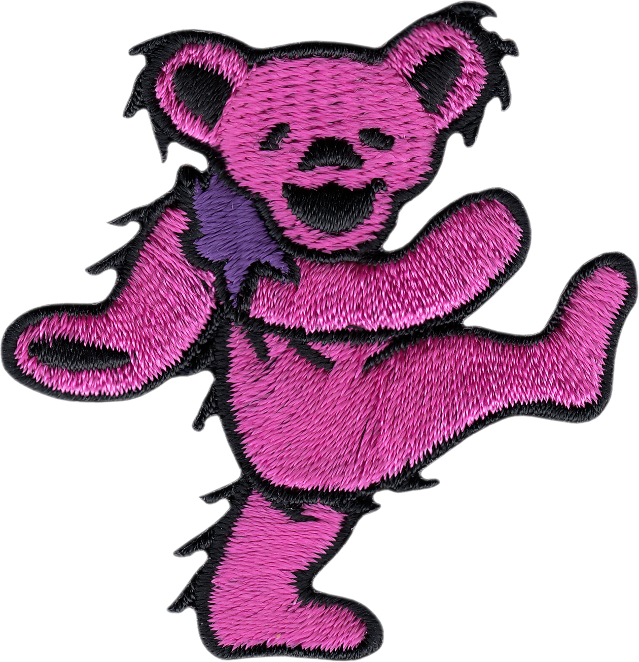 Patch - Grateful Dead - Jerry Bear - Pink With Purple Neck – Mi