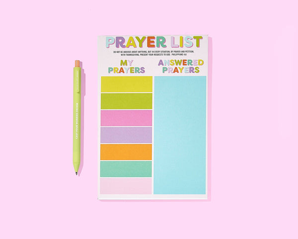 Prayer List Notepad - "My + Answered Prayers" - 50 Sheets
