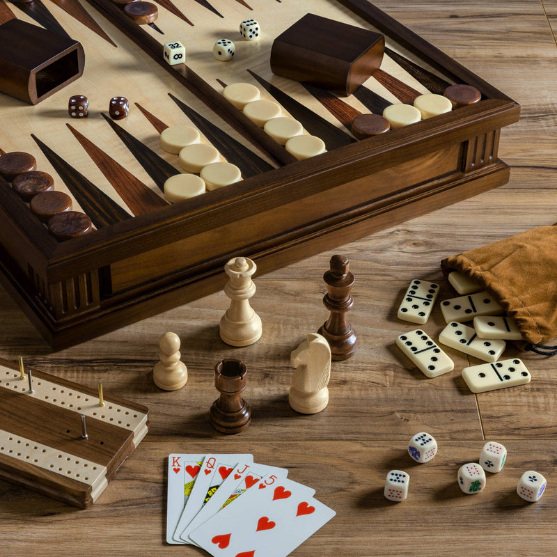 Chess 7-in-1 Heirloom Edition includes cards, dice & more