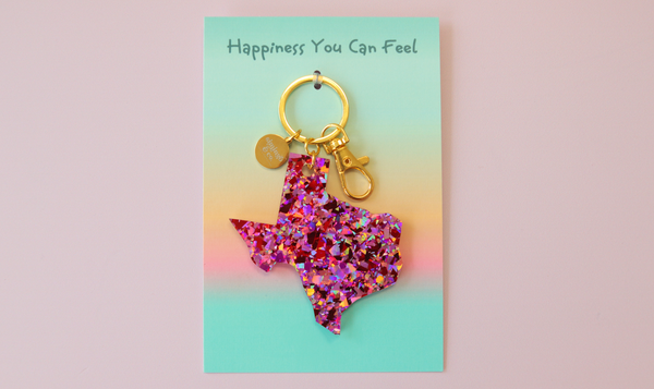 Texas Keychain – Modern Acrylic State Charm