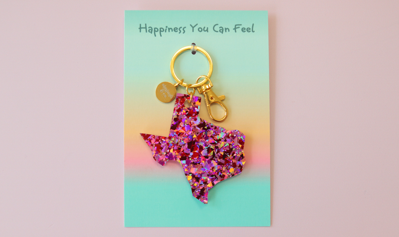 Texas Keychain – Modern Acrylic State Charm